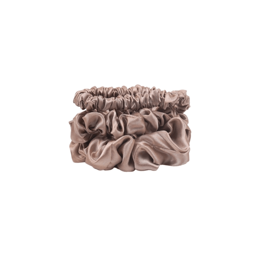 19 Momme Silk Scrunchies Mixed Size Set of 3